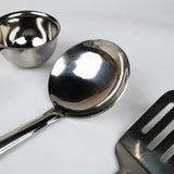 saphora Stainless Steel Cooking And Serving Spoon Wood Handle - 4 Pcs